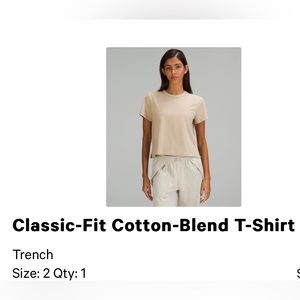 Classic fit Cotton Blend T shirt